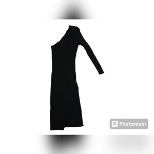 Women's Size Small Elegant One Shoulder High Slit Cocktail Party Bodycon Dress